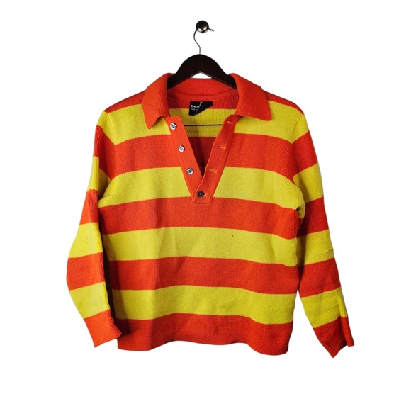 Vintage Demetre Pure Virgin Wool Ski Sweater S Men's 70s 80s Geometric - Picture 2 of 5